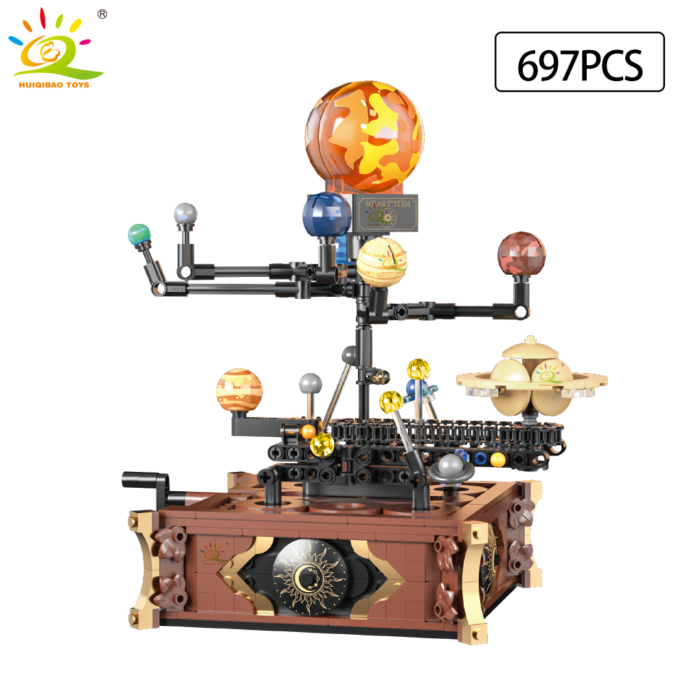 HUIQIBAO MOC Space Solar syste - Solar System Orrery ulasan dan harga