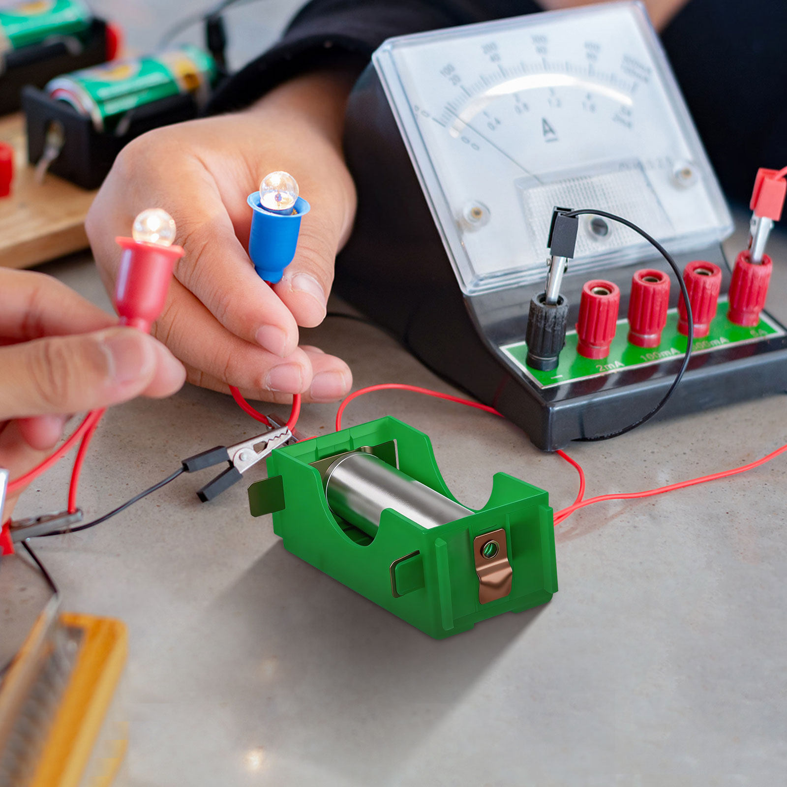 8Pcs Plastic Battery Case Teac - Science Project Physics ulasan dan harga