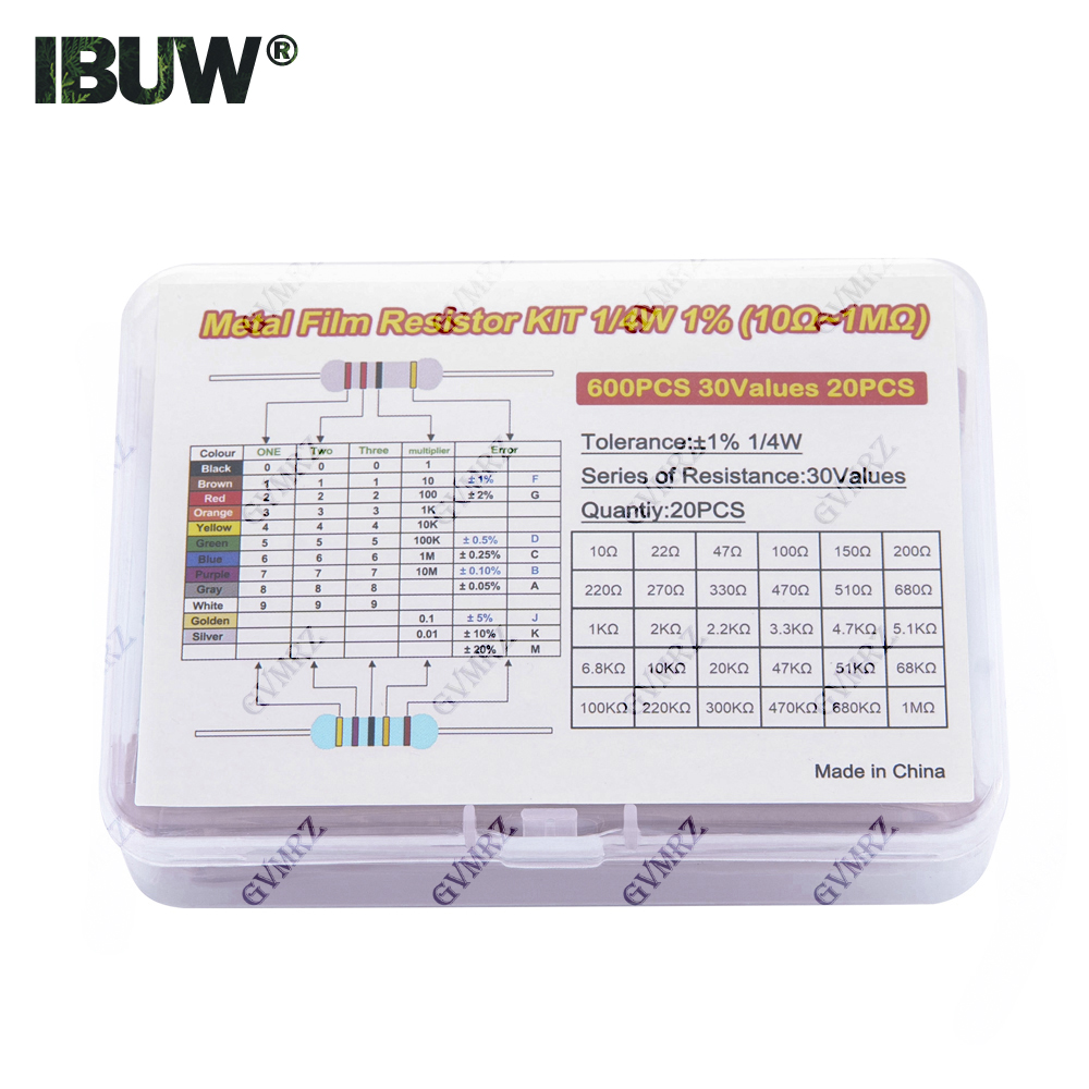 600PCS 30Values 1/4W Metal Fil - Science Project Kit ulasan dan harga