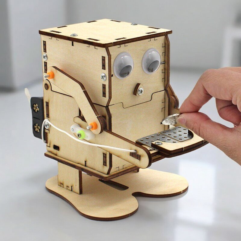 Wooden Assemble DIY Robot Eati - Science Project Kit ulasan dan harga