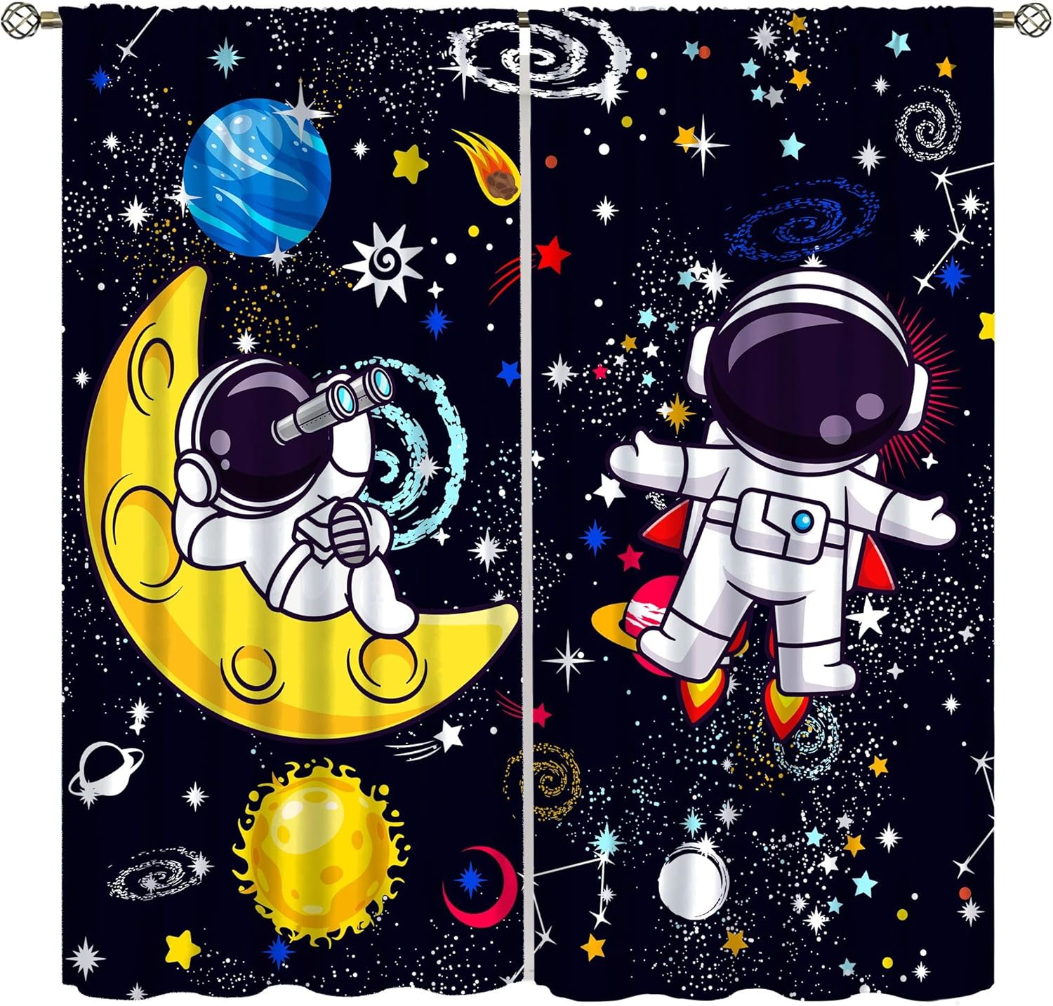Galaxy Science Curtain Decorat - Science Nursery ulasan dan harga