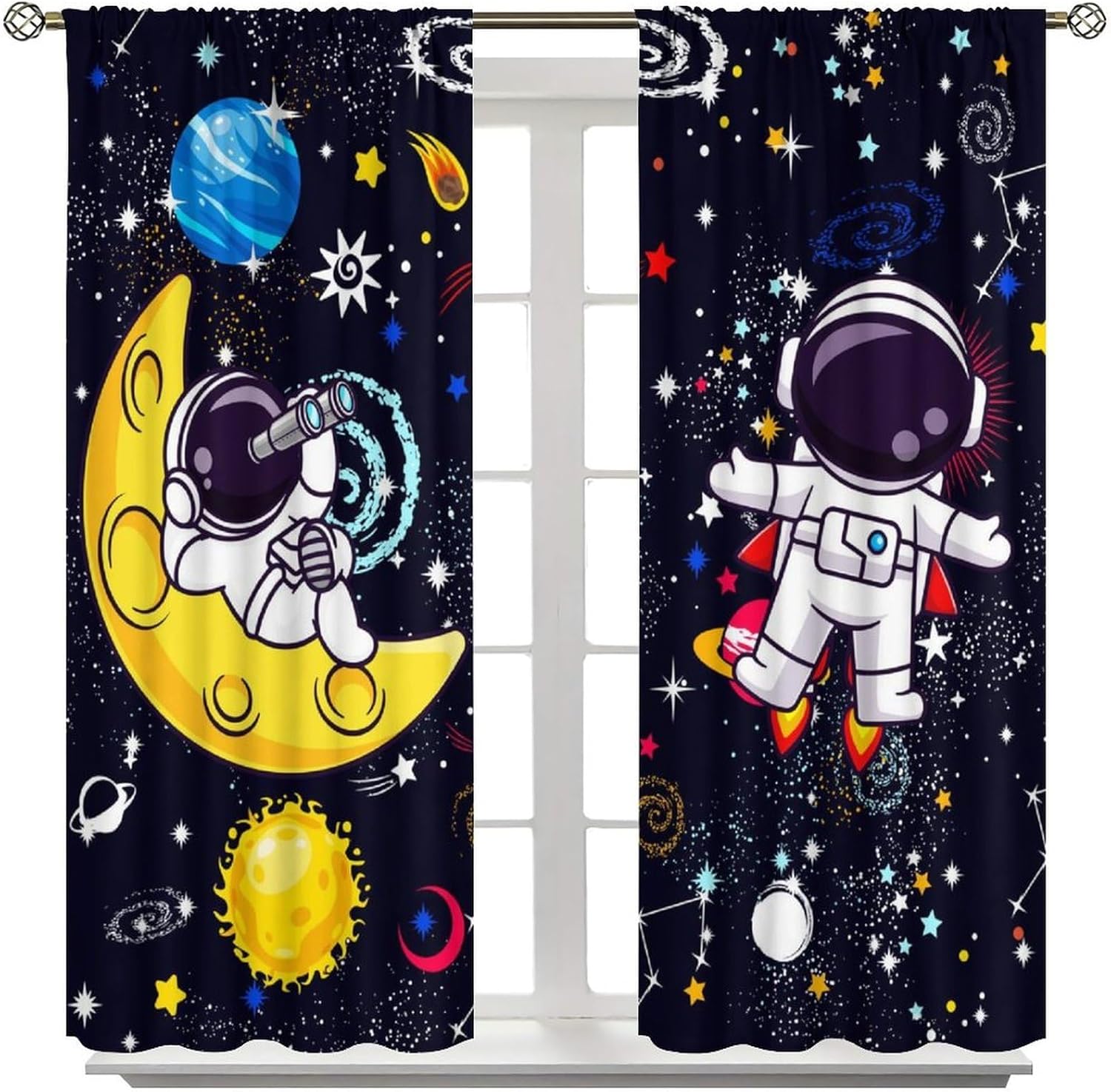 Galaxy Science Curtain Decorat - Science Nursery ulasan dan harga