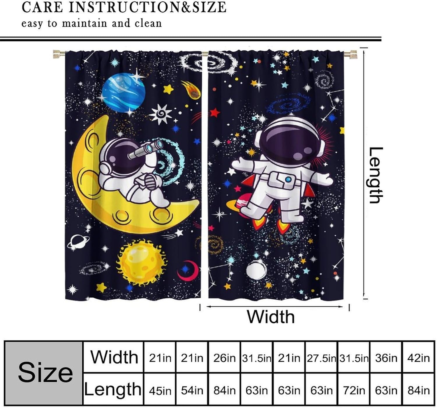 Galaxy Science Curtain Decorat - Science Nursery ulasan dan harga