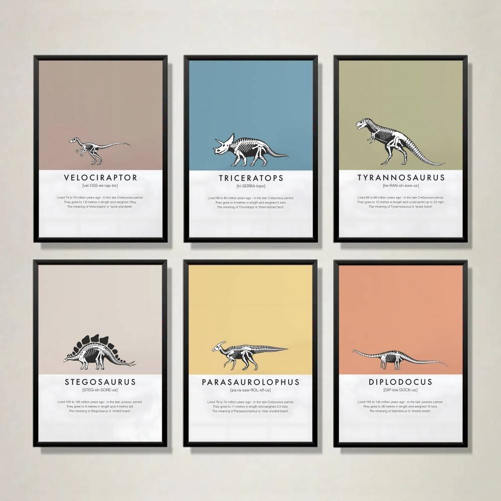 Dinosaur Skeleton Poster Dino  - Science Nursery ulasan dan harga