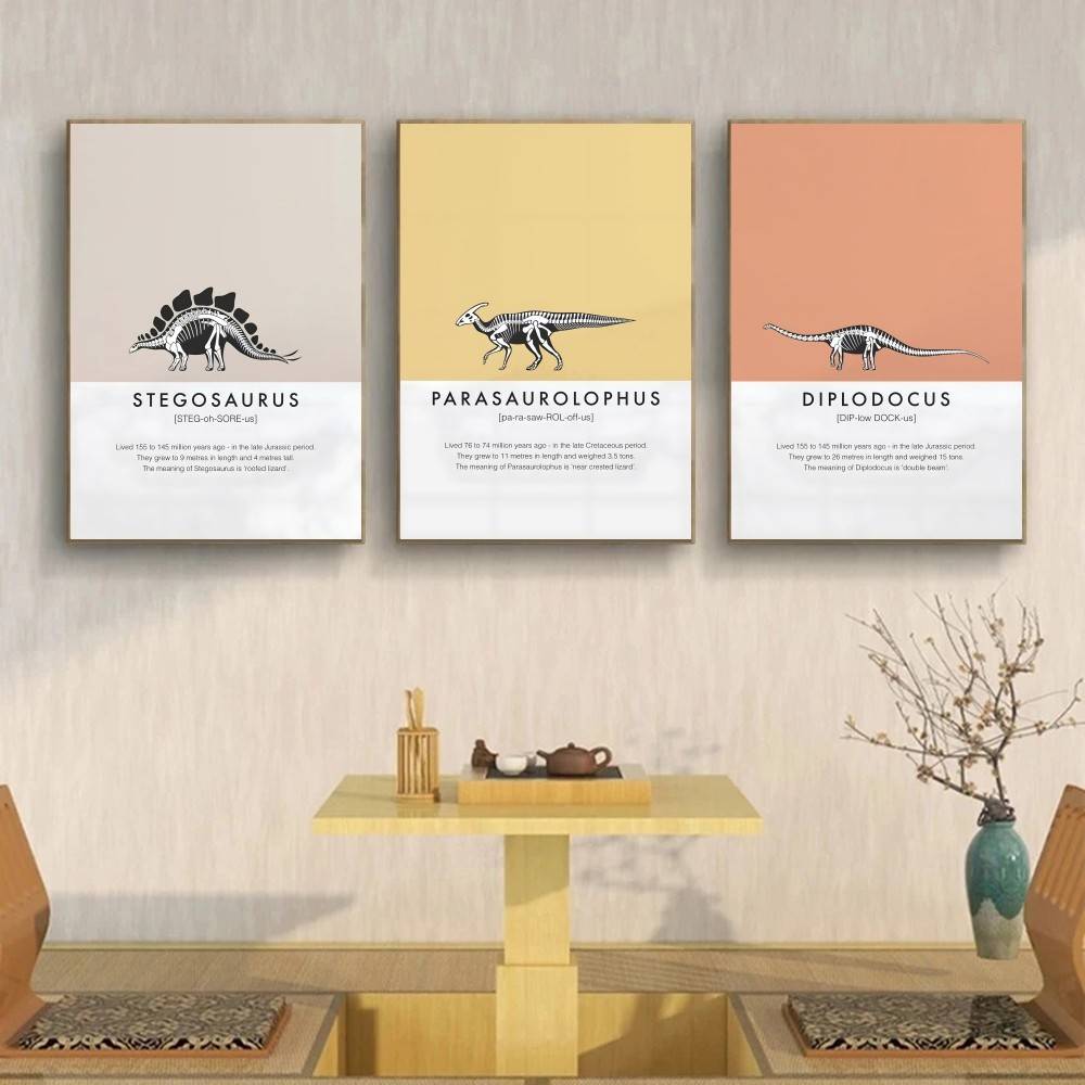 Dinosaur Skeleton Poster Dino  - Science Nursery ulasan dan harga