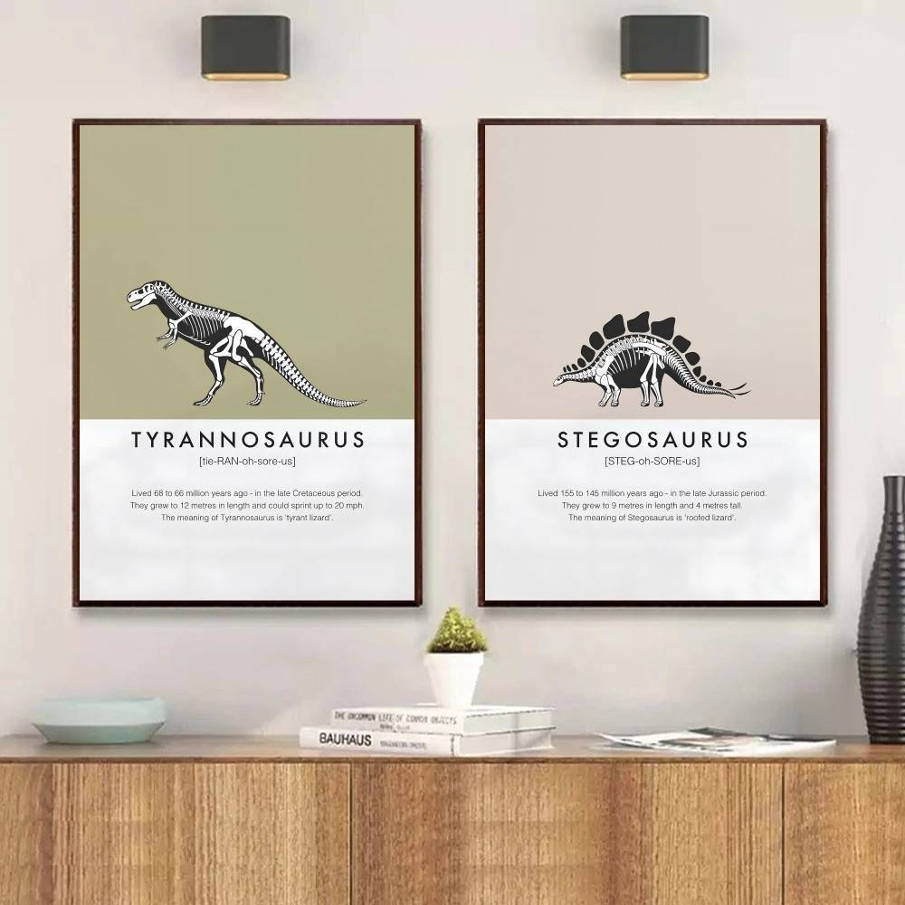 Dinosaur Skeleton Poster Dino  - Science Nursery ulasan dan harga