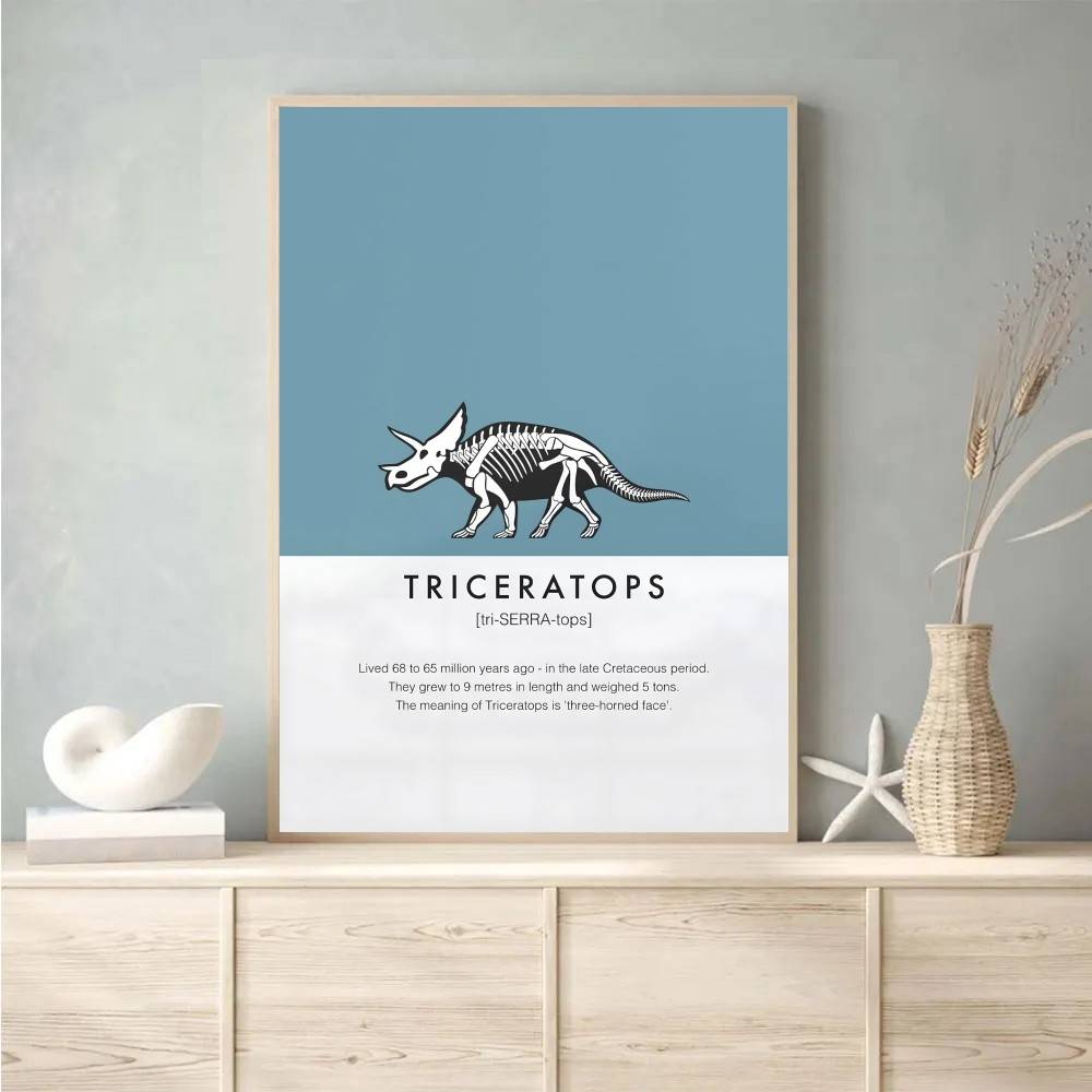 Dinosaur Skeleton Poster Dino  - Science Nursery ulasan dan harga